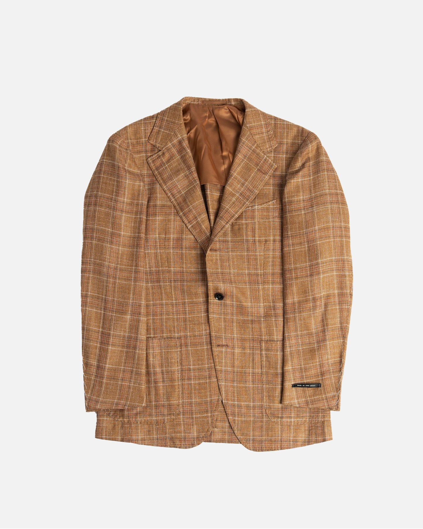 Ring Jacket Terracotta Plaid Check Jacket SS24