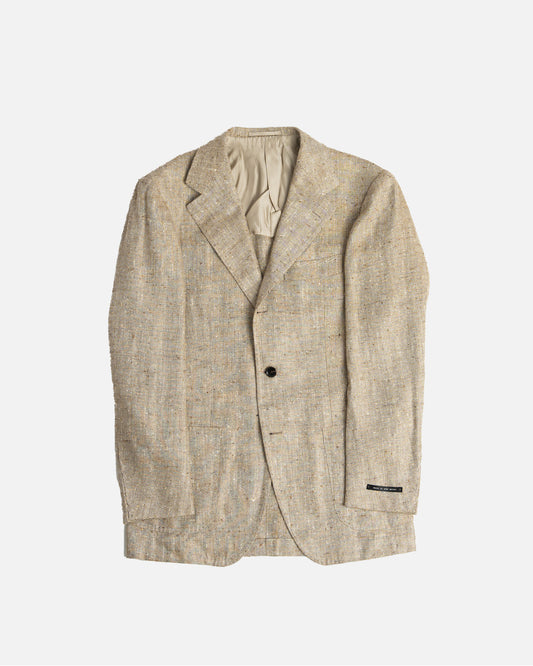 Ring Jacket Beige Herringbone Jacket SS24