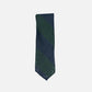 Shibumi Block Stripe Grenadine Silk Tie - Navy/Forest Green
