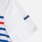 Saint James Short Sleeve Naval Ray Rouge in White/Red/Blue