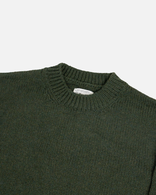 Yonetomi Soft Lamb Wool Knit Pullover Green
