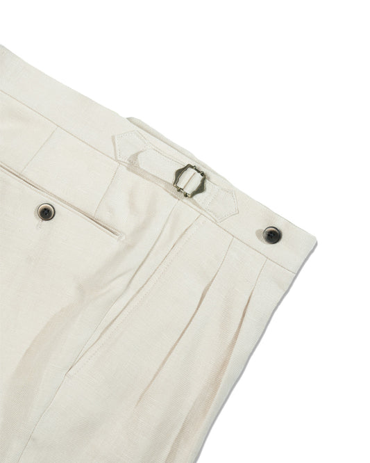 Echizenya Cream Linen Pants