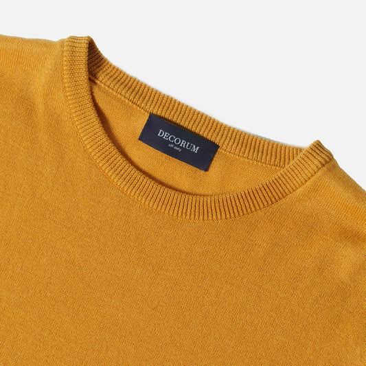 The Decorum Off Duty Mustard Knit T-Shirt