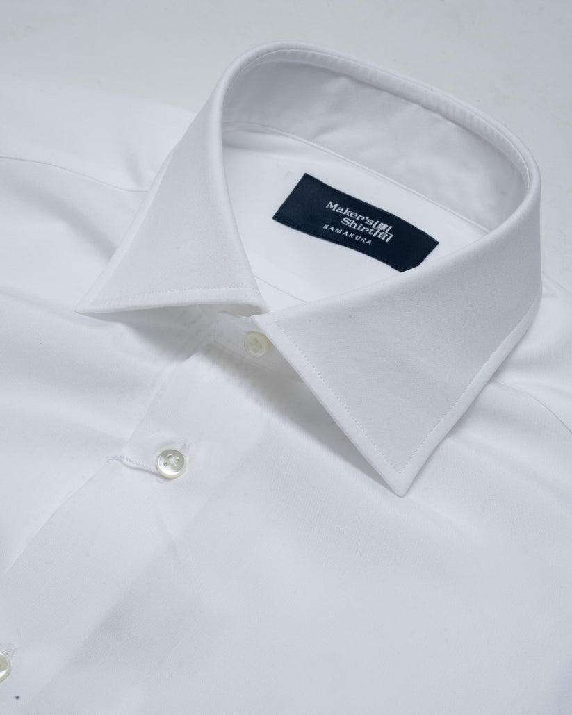 Kamakura White Spread Collar Broadcloth Shirt – The Decorum Bangkok