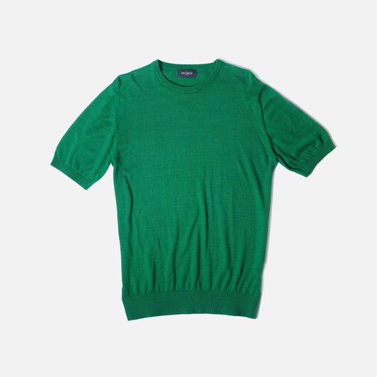 The Decorum Off Duty Green Knit T-Shirt