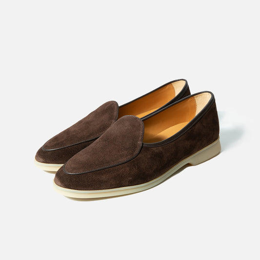 Baudoin & Lange Sagan Stride Natural Sole Dark Brown Suede