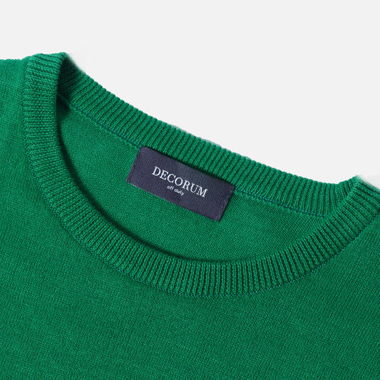 The Decorum Off Duty Green Knit T-Shirt