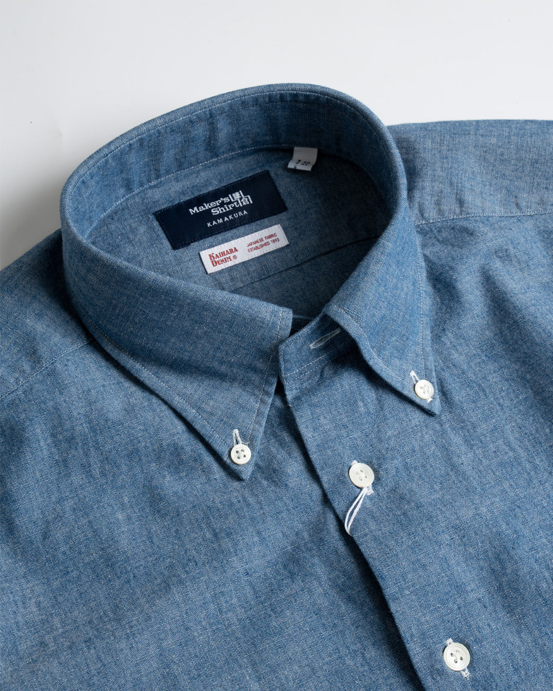 Kamakura Firenze Dark Blue Chambray Shirt