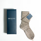 Bresciani 212 Corteccia Ribbed Over The Calf Linen socks