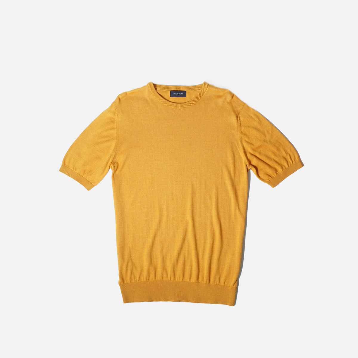The Decorum Off Duty Mustard Knit T-Shirt