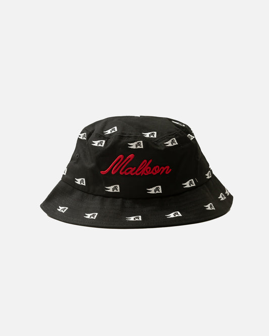 Malbon Winston Flag Bucket Hat Black