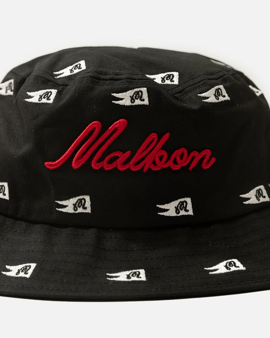 Malbon Winston Flag Bucket Hat Black