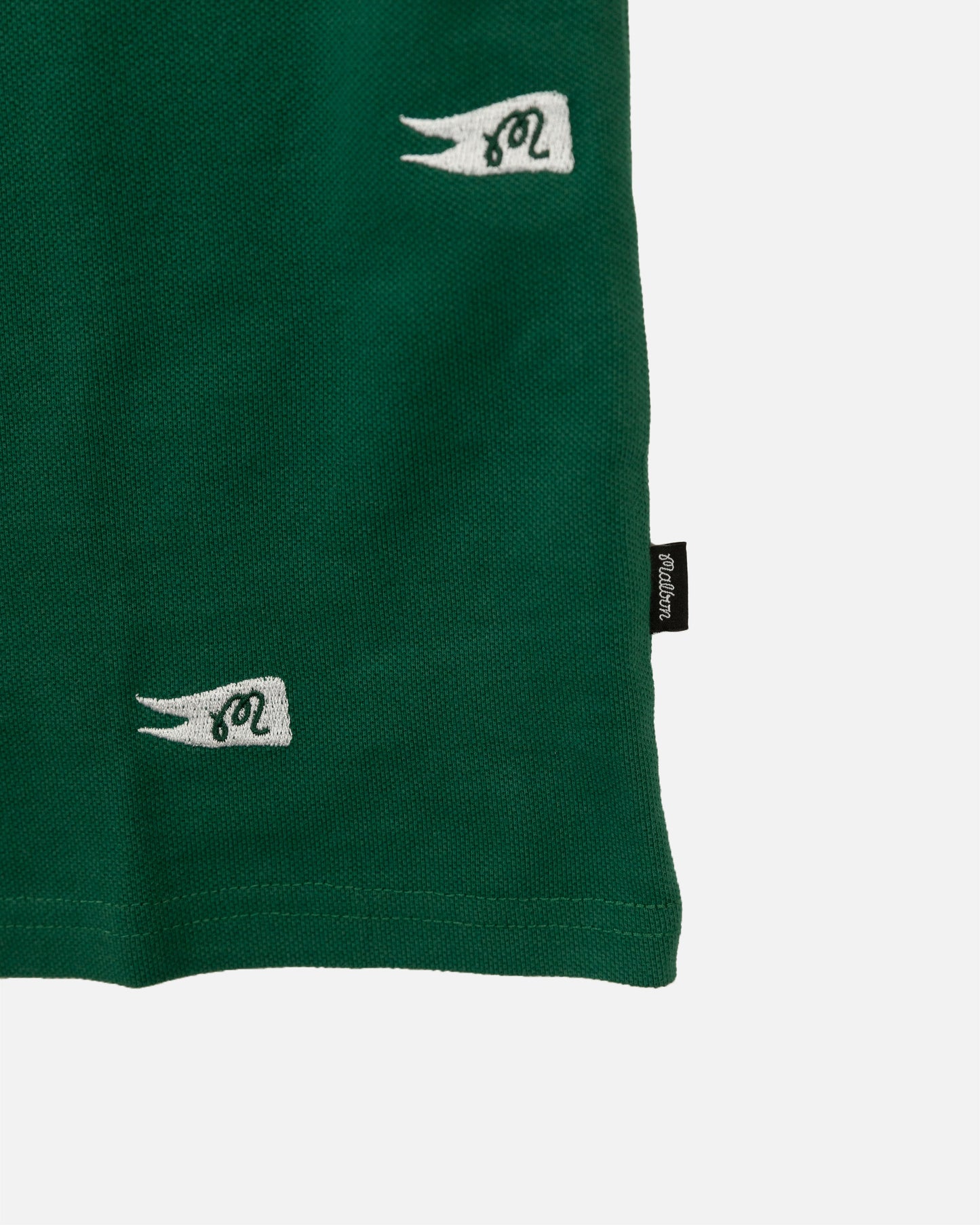Malbon Winston Flag Pique Polo Forest Green